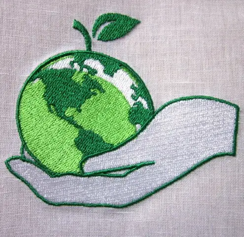 Logo éco-responsable brodé